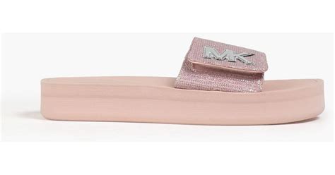 michael kors pink slides|michael kors slides men.